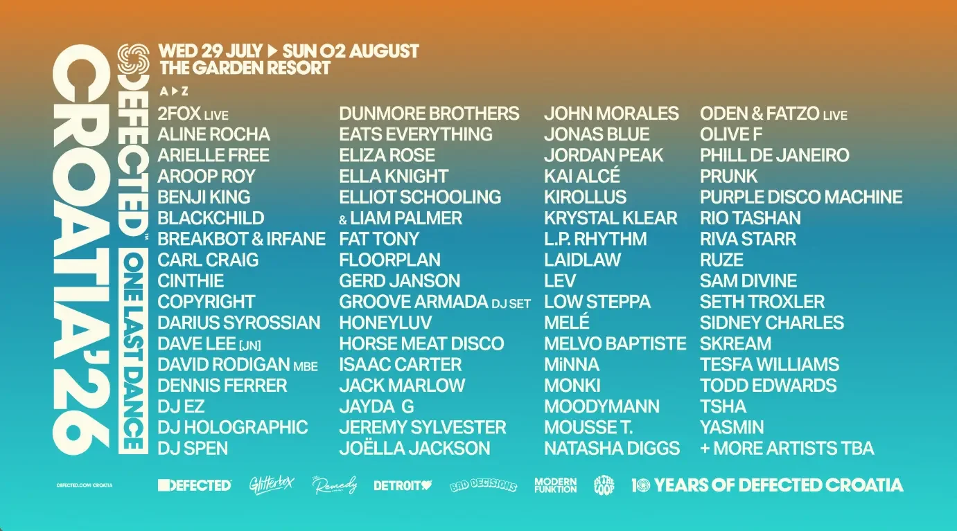 Lineup Defected Croatia 2026