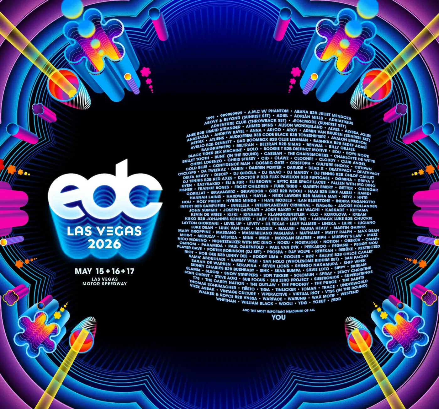 Lineup Electric Daisy Carnival 2026