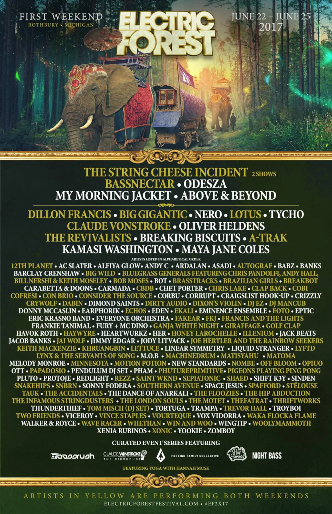 Lineup Electric Forest 2017