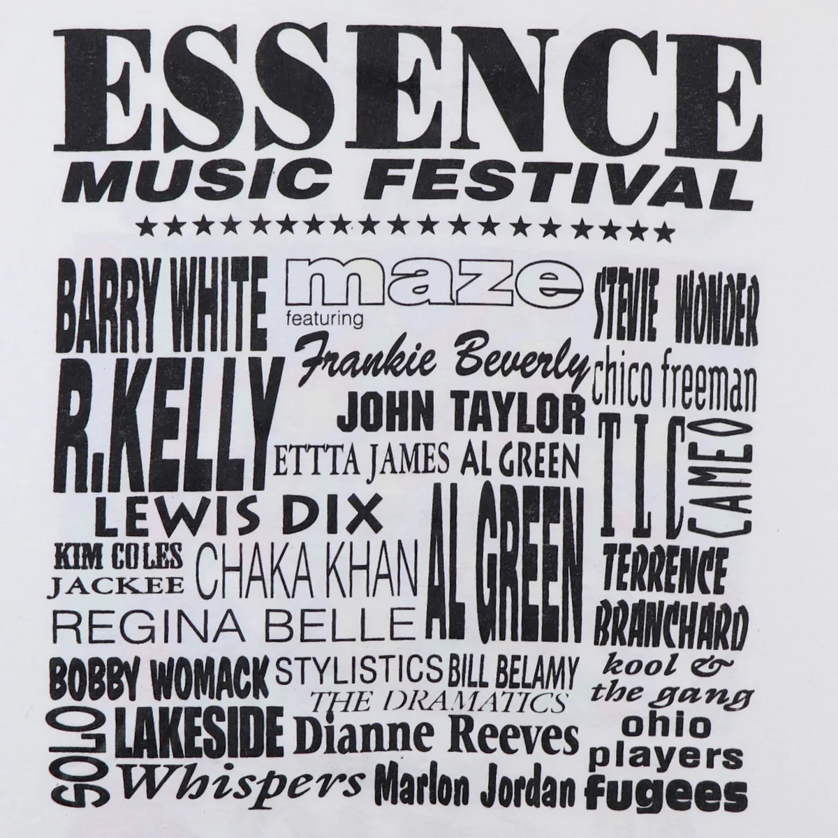 Lineup Essence Festival 1996