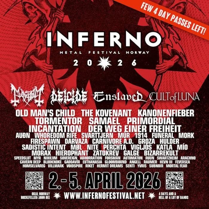 Lineup Inferno Metal Festival 2026