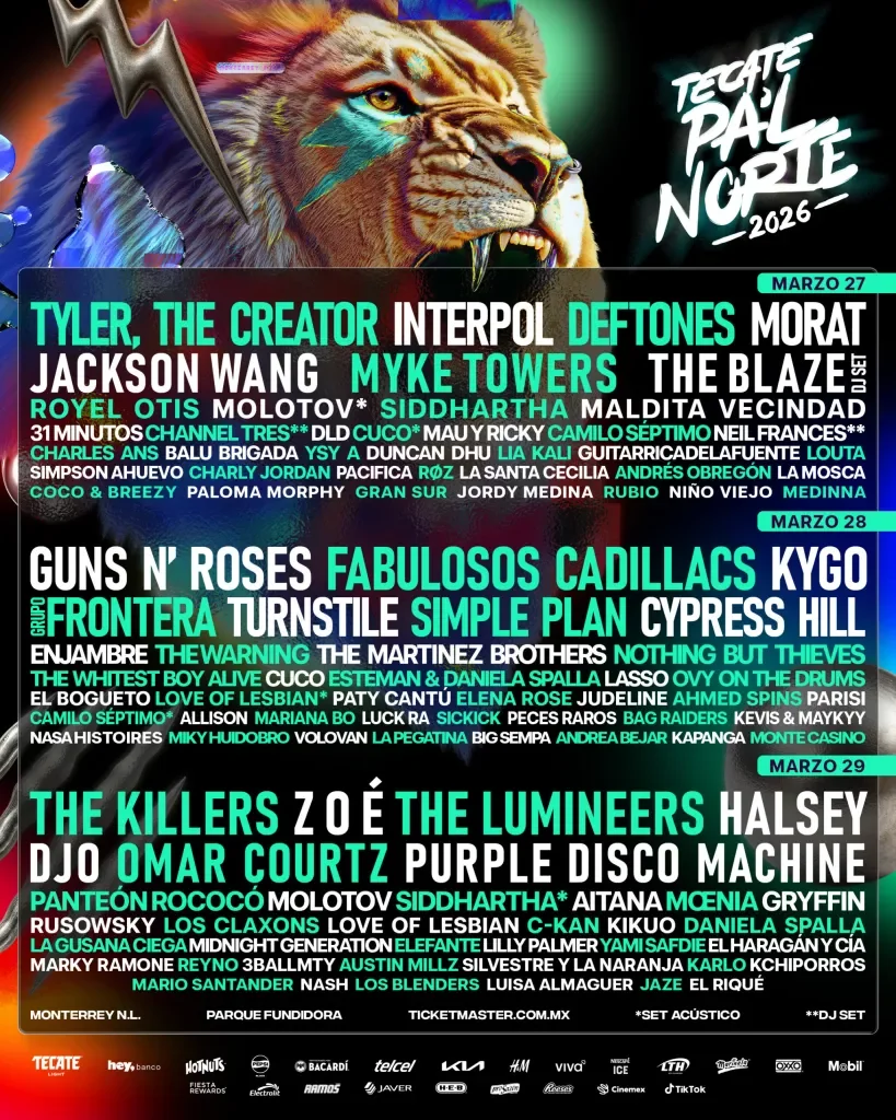 Lineup Tecate Pa’l Norte 2026