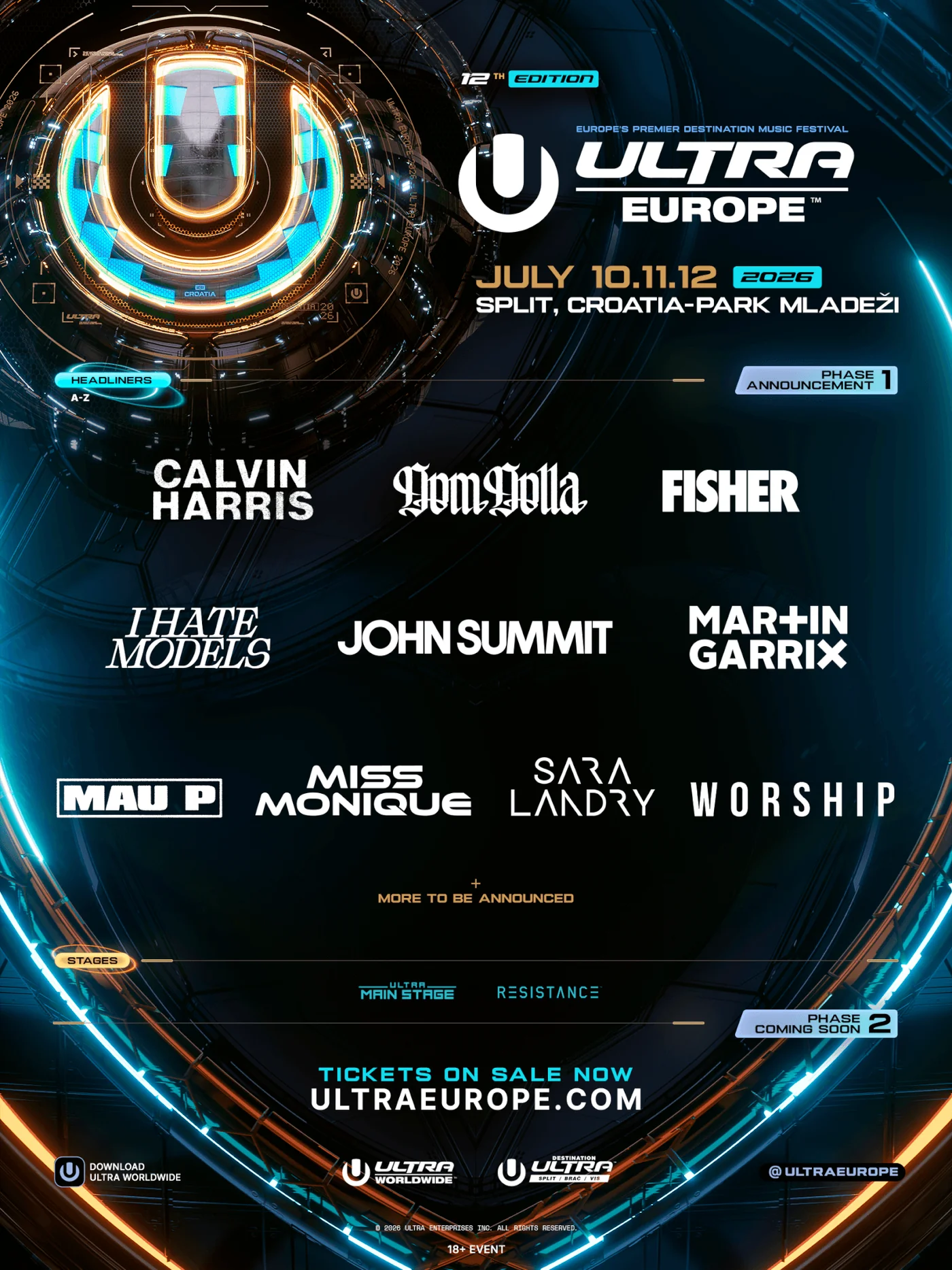 Lineup Ultra Europe 2026