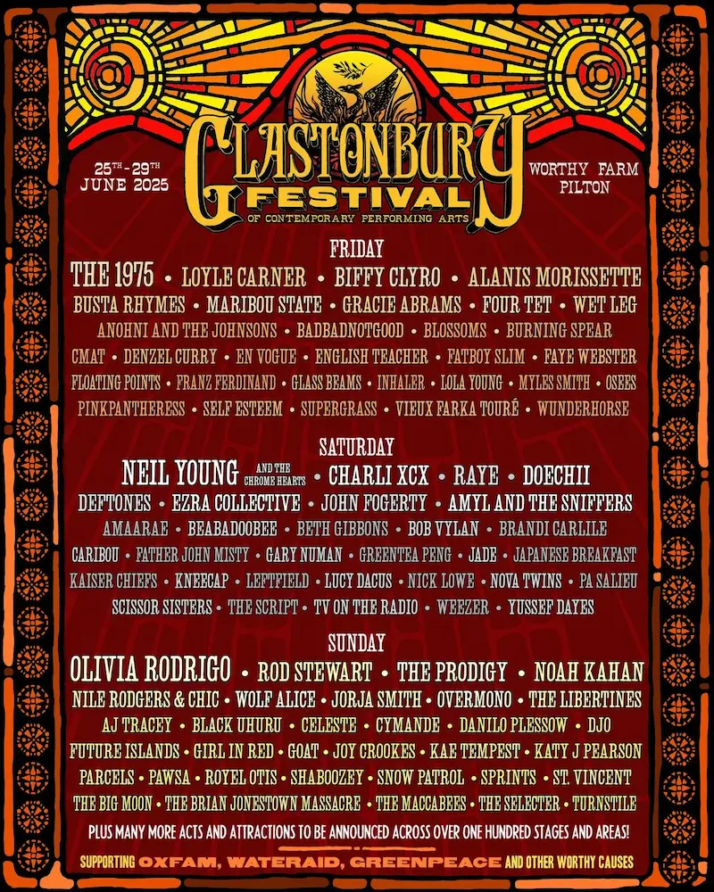 Lineup Glastonbury 2025