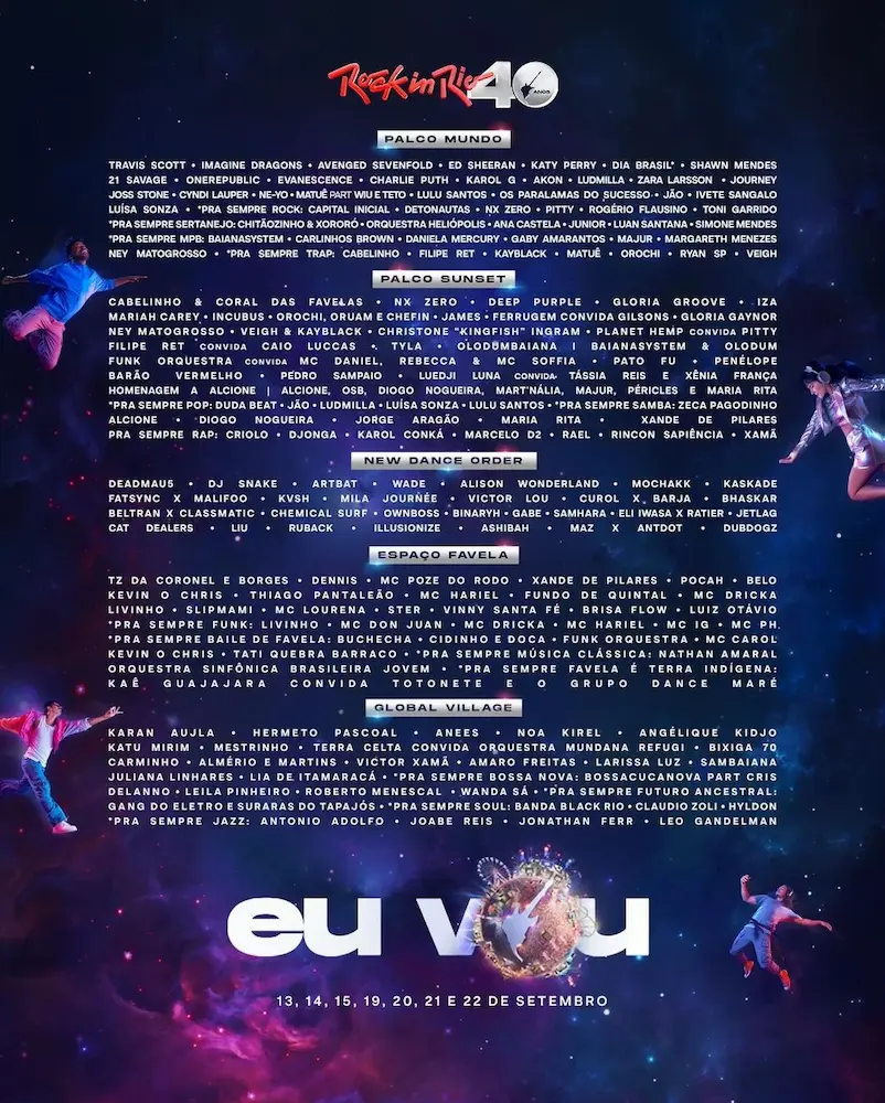 Lineup Rock in Rio 2024