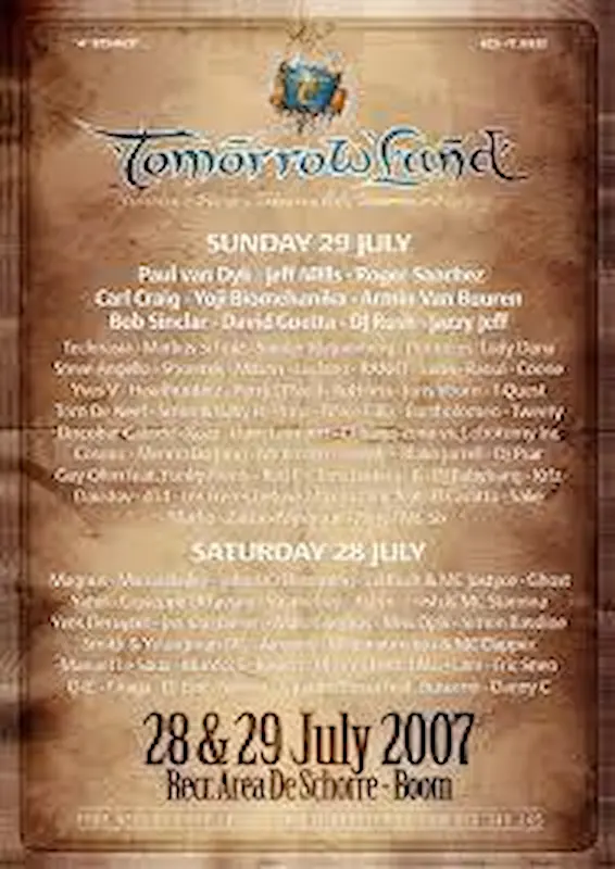 Lineup Tomorrowland 2007