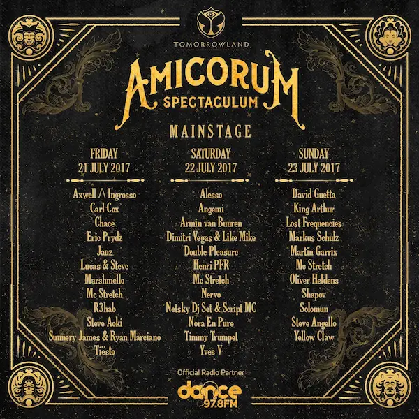 Lineup Tomorrowland 2017 (Weekend Two)