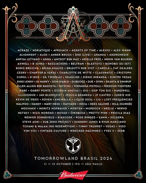 Lineup Tomorrowland Brasil 2024
